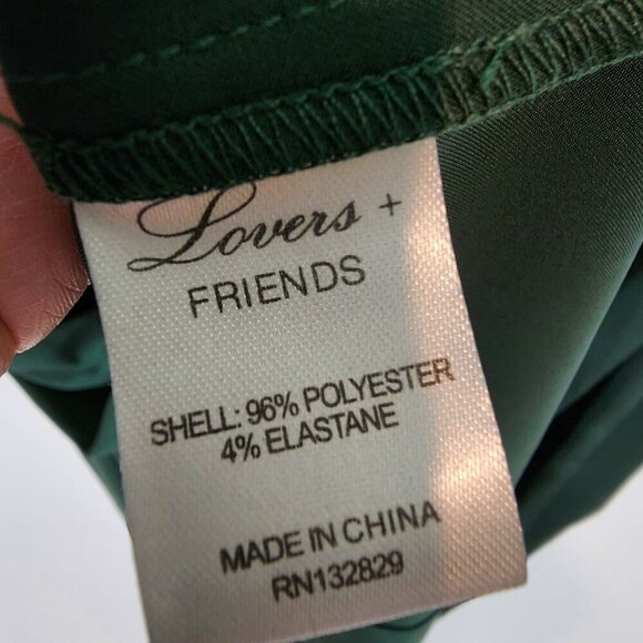 Lovers and Friends Violet Midi Dress in Emerald Faux Wrap Strapless Sexy Dress S - Picture 8 of 12